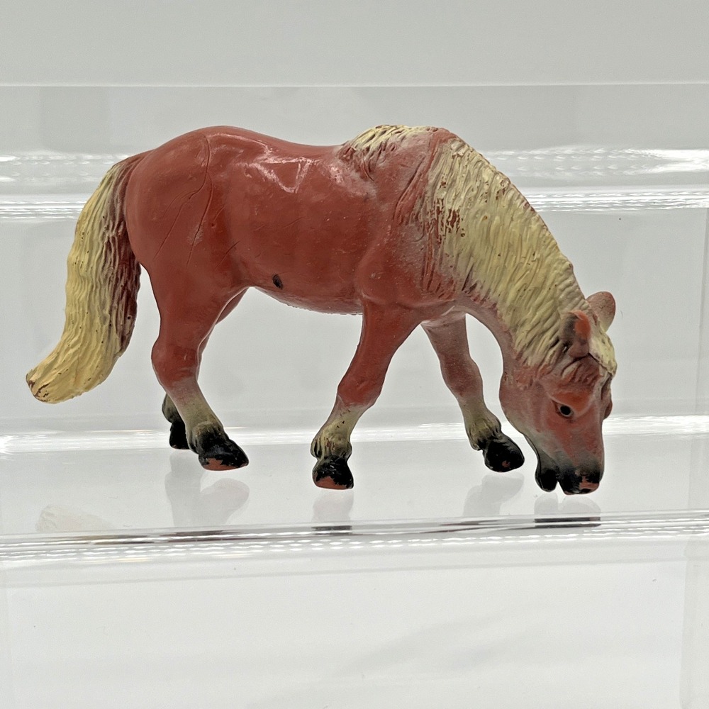 Schleich of Germany Horse 13209 Haflinger Grazing Mare Brown light mane 1988